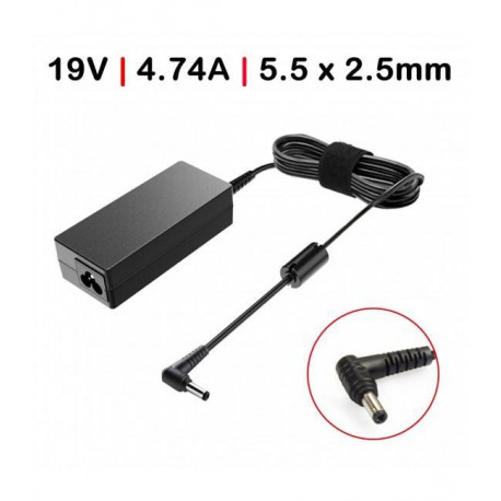 Carregador Toshiba / Asus 19V 4.74A 90W 5.5*2.5 c/ Cabo TGADT4 Compativel