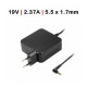 Carregador Portatil 19V 2.37A 5.5 X 1.7MM 45W TGAD00191 Compativel