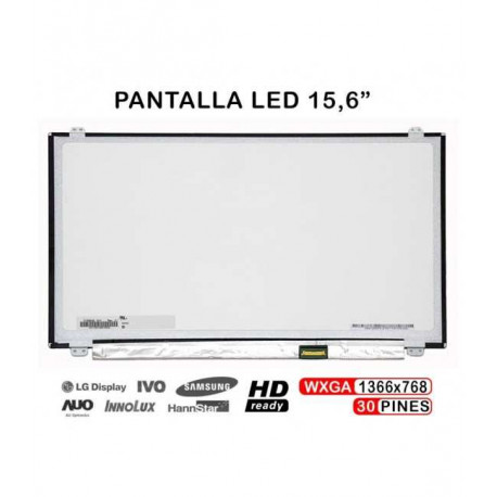 DISPLAY 15,6 WXGA SLIM GRADE A GLOSSY LED (ESQ) TG7100 30 pin