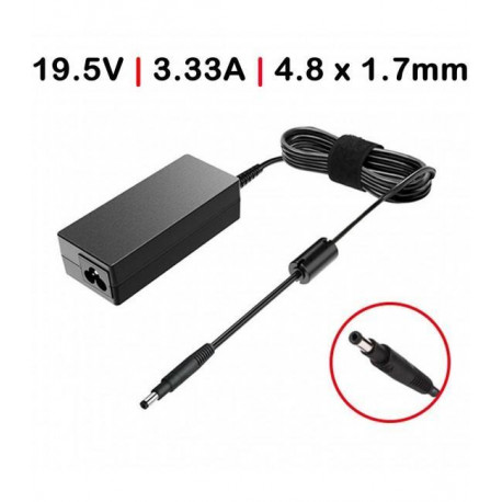CARREGADOR Compatível HP 65W /19.5V /3.33A / 4.8X1.7mm