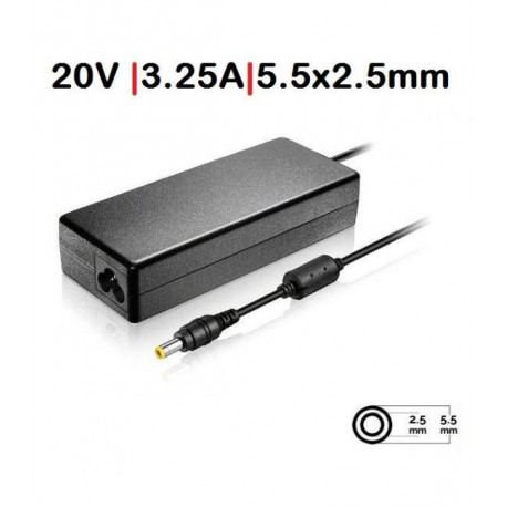 CARREGADOR Compatível Fujitsu 20V 3.25A 5.5X2.5 TG7332