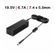 CARREGADOR PORTATIL 19.5V 6.7A 130W 7.4x5.0mm TGADD5 Compativel C/ cabo
