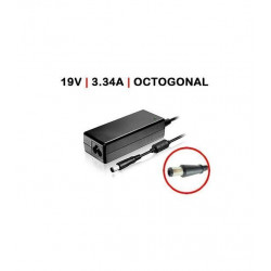 CARREGADOR PORTATIL DELL OCTAGONAL 19.5V 3.34A 65w TGADD4 OCTOGONAL Compativel C/ Cabo