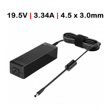 CARREGADOR PORTATIL DELL 19.5V 3.34A 65W 4.5X3.0MM TGAD00189 Compativel C/ Cabo