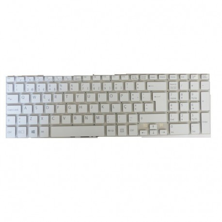 Teclado Sony S/ Moldura SVF15 SVF1521A6EB SVF1521A6EW SVF1521C7EW Retroiluminado Branco TGTSONY011