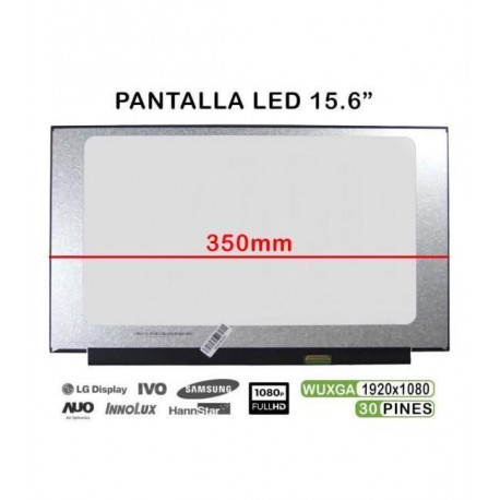DISPLAY 15.6" LED N156HGA-EA3 REV.C4 FULL HD 350MM S/ BRACELETES TGPAN0042