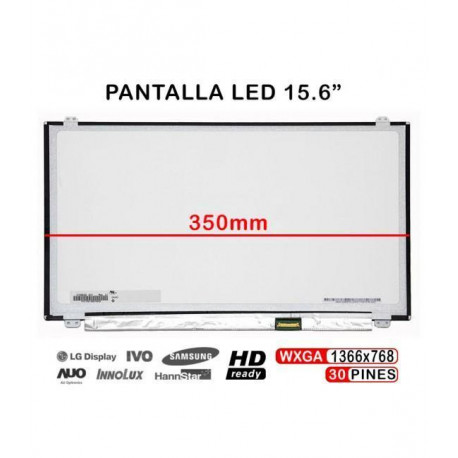 DISPLAY 15.6" LED N156HCE-EN1 HD 350MM Com BRACELETES TGPAN0109