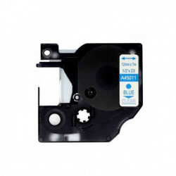 Fita Compatível Dymo D1 45011 - 12mm x 7 metros Azul/Transparente S0720510