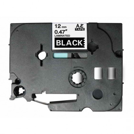 Fita Laminada Compatível Brother TZE-335 - 12mm x 8 metros Branco/Preto