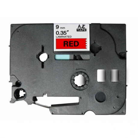 Fita Laminada Compatível Brother TZE-421 - 9mm x 8 metros Preto/Vermelho
