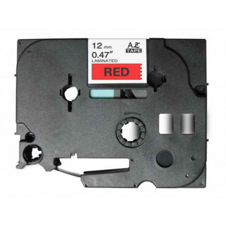 Fita Laminada Compatível Brother TZE-431 - 12mm x 8 metros Preto/Vermelho
