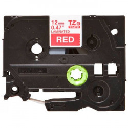 Fita Laminada Compatível Brother TZE-435 - 12mm x 8 metros Branco/Vermelho