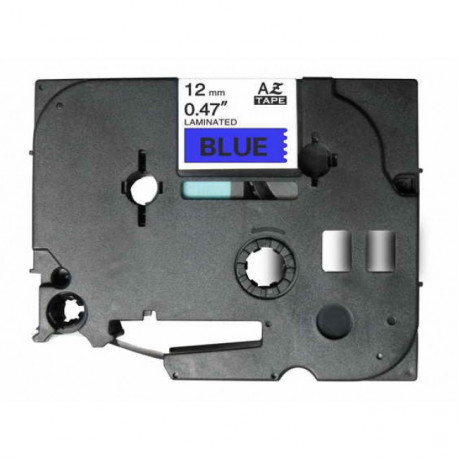 Fita Laminada Compatível Brother TZE-531 - 12mm x 8 metros Preto/Azul