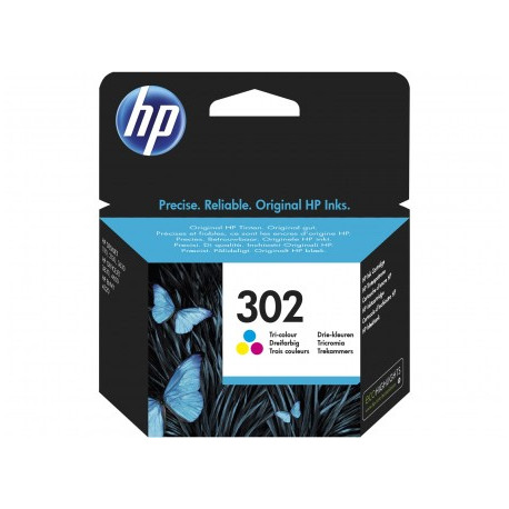 Tinteiro HP 302 Tricolor Original ( F6U65AE )