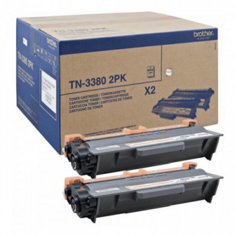 Pack 2 Toners Originais Brother TN3380 - TN3380TWIN