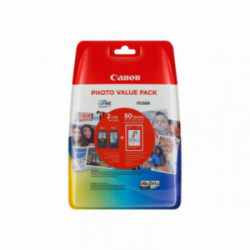 Pack 2 Tinteiros Originais Canon PG540L Preto + CL541XL Cores - 50 folhas de papel fotográfico - 5222B013