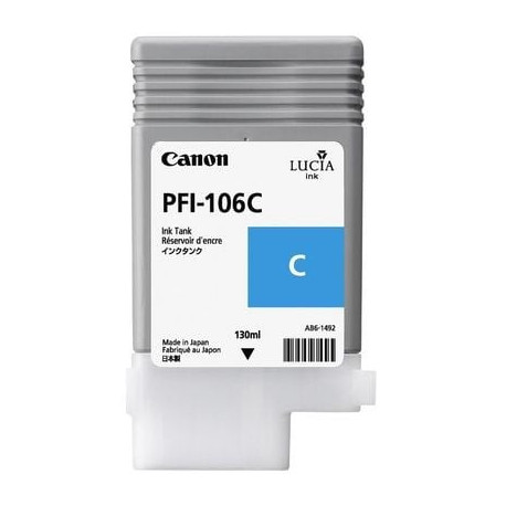Tinteiro original Canon PFI106 Cyan - PFI106C/6622B001