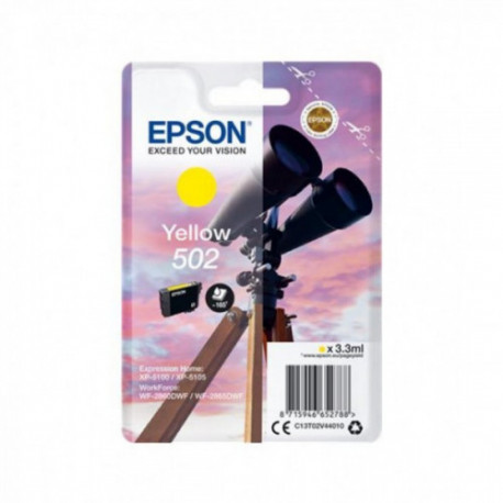 Tinteiro Epson 502 Amarelo Original Série Binóculos T02V4 ( C13T02V44010 )