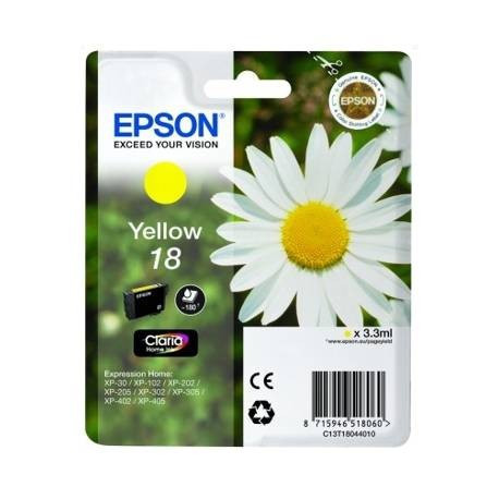 Tinteiro Epson 18 Amarelo Xp-102/205/305/405 C13T1804401