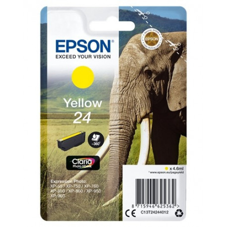 Tinteiro Original Epson T2424 (24) Amarelo - C13T24244012