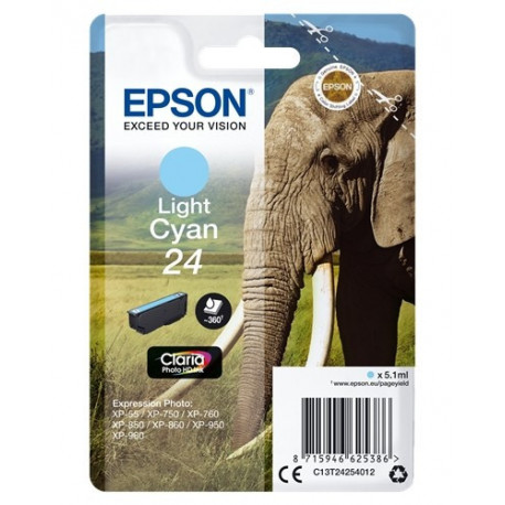 Tinteiro Original Epson T2425 (24) Cyan Light - C13T24254012