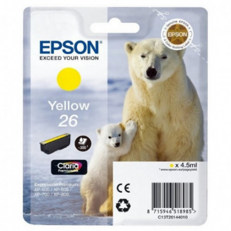 Tinteiro Original Epson T2614 (26) Amarelo - C13T26144012