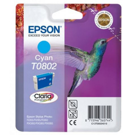 Tinteiro Original Epson T0802 Cyan - C13T08024011