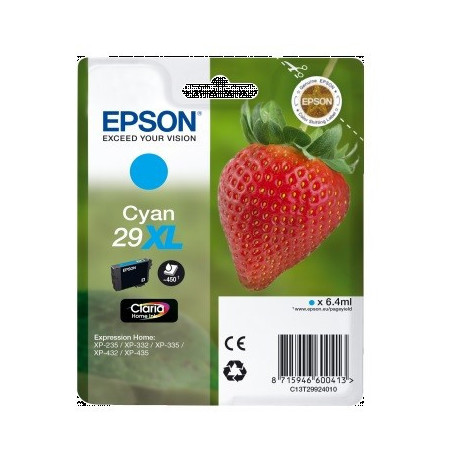 Tinteiro Original Epson T2992 (29XL) Cyan - C13T29924012