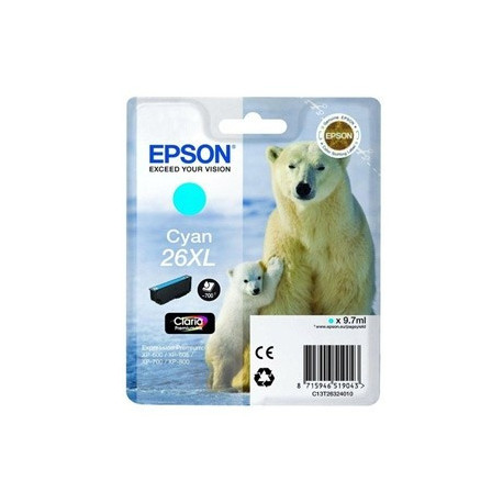 Tinteiro Original Epson T2632 (26XL) Cyan - C13T26324012