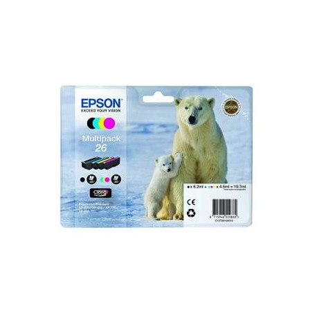 Pack 4 Tinteiros Originais Epson t2616 C13T26164010