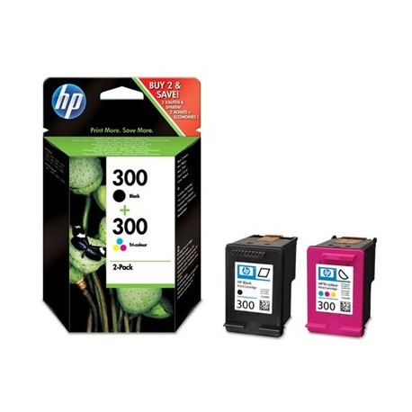 HP 300 Combo-pack Black/Tri-color Ink Cartridges - CN637EE