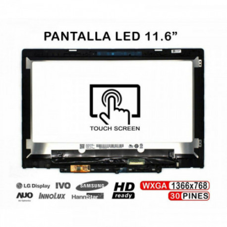 ECRÃ LED COM ESTRUTURA DE 11.6" PARA PORTATIL LENOVO CHROMEBOOK 300E 2ND GEN 81QC MTK CON G-SENSOR