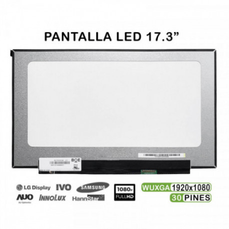 ECRÃ LED DE 17.3" PARA PORTATIL NV173FHM-N49 V8.0 NV173FHM-N46 FHD 30 PINES IPS