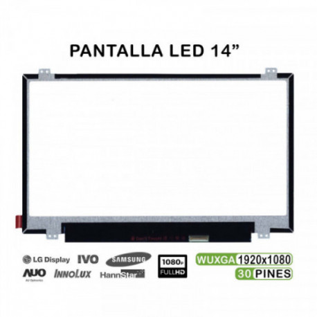 ECRÃ LED DE 14" PARA PORTATIL B140HTN01.0 B140HTN01.1 B140HTN01.2