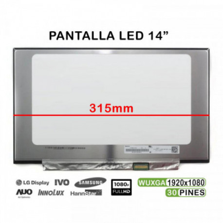 ECRÃ LED DE 14" PARA PORTATIL ACER SWIFT 5 SF514-51-777U 14" PAN0040