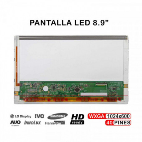 ECRÃ LED DE 8.9" PARA PORTATIL ACER ASPIRE ONE ZG5 A150 AO150 B089AW01 B089SW01
