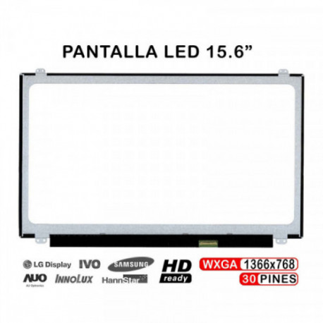 ECRÃ 15.6" HD LED SLIM N156BGE-E41 EDP DE 30 PINES CON BRACKETS