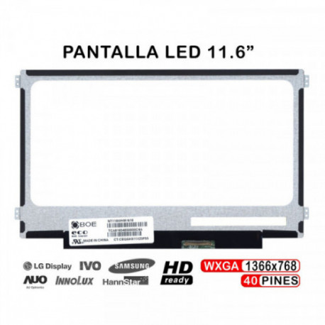 ECRÃ LED DE 11.6" PARA PORTATIL LP116WH2 TLC1 N116BGE-L41 REV. C1