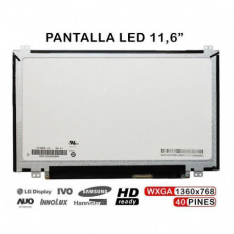 ECRÃ LED DE 11.6" PARA PORTATIL N116BGE-L41 N116BGE-L42 B116XW03 V.2