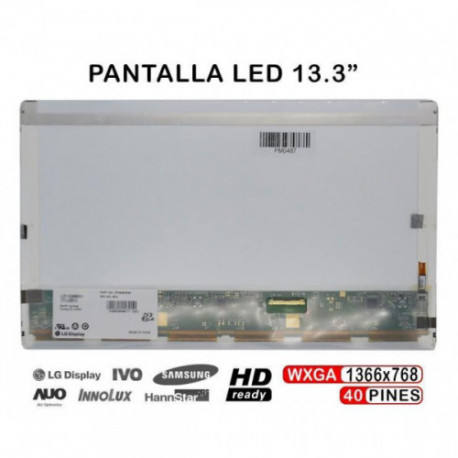 ECRÃ LED DE 13.3" PARA PORTATIL N133BGE-L21 LP133WH1-TLA2