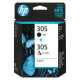 PACK HP 305 Combo Preto + Tri-color Original 6ZD17AE
