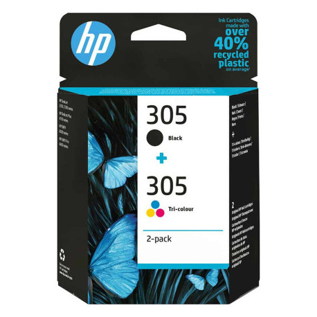PACK HP 305 Combo Preto + Tri-color Original 6ZD17AE