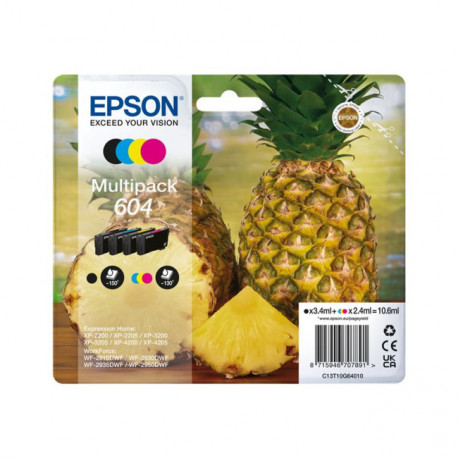 Multipack 4 Tinteiros Epson 604 Originais C13T10G64010