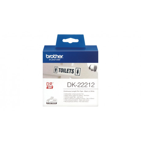 Etiquetas Originais Brother DK22212 Branca - 62mm x 15.24 metros Contínua Papel térmico