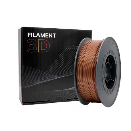 Filamento PLA 3D - Diâmetro 1,75mm - Bobinade 1kg - Cor Bronze