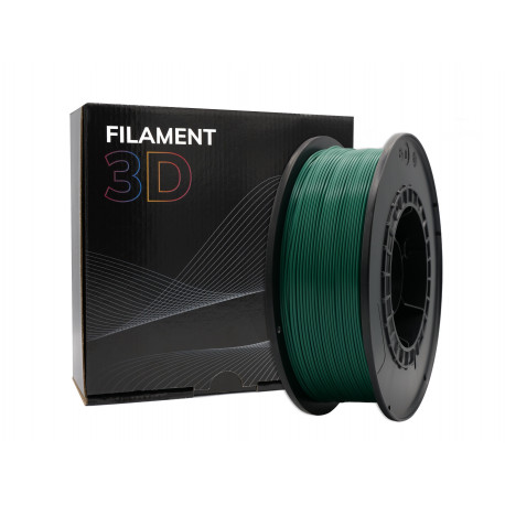 Filamento PLA 3D - Diâmetro 1,75mm - Bobina 1kg - Cor Verde Escuro