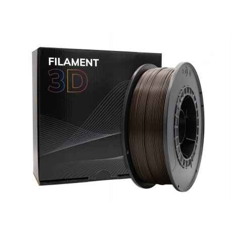 Filamento PLA 3D - Diâmetro 1,75mm - Bobina de 1kg - Cor Ébano