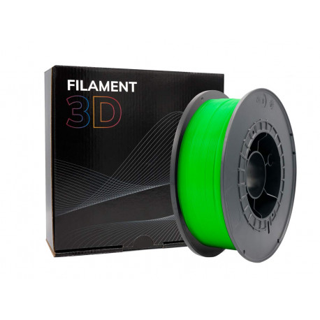 Filamento PLA 3D - Diâmetro 1,75mm - Bobinade 1kg - Cor Verde Fluorescente