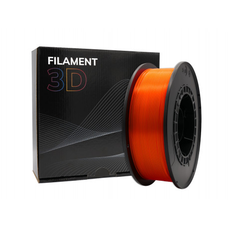 Filamento PLA 3D - Diâmetro 1,75mm - Bobinade 1kg - Cor Laranja Fluorescente
