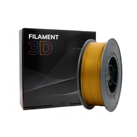 Filamento PLA 3D - Diâmetro 1,75mm - Bobinade 1kg - Cor Dourada